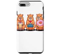 Kawaii Capybaras Té con Leche Video Game Gamer Donut Carcasa para iPhone 7 Plus/8 Plus