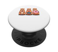 Kawaii Capybaras Té con Leche Video Game Gamer Donut PopSockets PopGrip Adhesivo