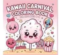Kawaii Carnival Coloring Book for Kids Ages 4-8: Cute and Easy Carnival Coloring Pages with Adorable Kawaii Characters (Kawaii Food World Coloring Series)