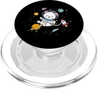 Kawaii Cartoon Kids Boys Astronaut Space Polar Bear Lover PopSockets PopGrip para MagSafe