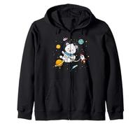 Kawaii Cartoon Kids Boys Astronaut Space Polar Bear Lover Sudadera con Capucha