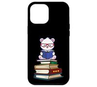 Kawaii Cartoon Kids Girls Books Reading Polar Bear Lover Carcasa para iPhone 12 Pro MAX