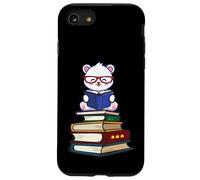 Kawaii Cartoon Kids Girls Books Reading Polar Bear Lover Carcasa para iPhone SE (2020) / 7/8