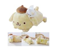 Kawaii Cartoon Tissue Box Plush Pom Pom Purin Tissue Paper Holder Car Funny Animals Paper Package Case Napkin Tissue Box Cover