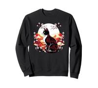 Kawaii Cat Anime Japonés Sakura Sunset Hombres Mujeres Niños Sudadera