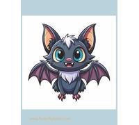 Kawaii Cat Bat Notebook: Cute Spooky Cartoon Journal | 8.5 x 11 Writing Notebook for School, Notes, Journaling, and Kawaii Animal Lovers