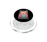 Kawaii Cat Boba Anime Kitten Love Bubble Tea Neko Cat PopSockets PopGrip para MagSafe