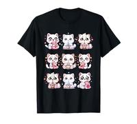 Kawaii Cat Boba Milk Lindo Anime Bubble Tea Fresa Camiseta