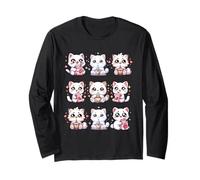 Kawaii Cat Boba Milk Lindo Anime Bubble Tea Fresa Manga Larga