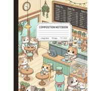 Kawaii Cat Boba Tea Shop Composition Notebook: A Cute Anime Cafe Journal for Girls and Teens | Detailed Bubble Tea Store Illustration for School, Writing, and Notes