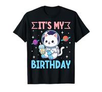 Kawaii Cat Bubble Tea Astronaut Boba Space Explorer Camiseta
