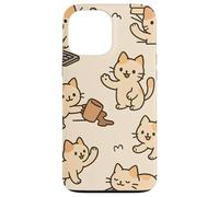 Kawaii Cat Cartoon Funny Mischief Kitty Chaos Pattern Carcasa para iPhone 13 Pro MAX