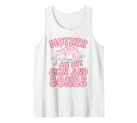 Kawaii Cat Mother I Am But Skin and Bones Humor Felino Camiseta sin Mangas