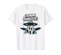 Kawaii Cat MUÉSTRAME Tus Gatitos Secuestro OVNI Mom Ramen Camiseta