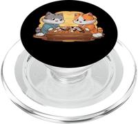 Kawaii Cat Samurais Playing Go Juego de Mesa Baduk Funny Cat PopSockets PopGrip para MagSafe