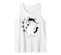 Kawaii Cat Singing KPOP Seúl Corea del Sur Recuerdo de Viaje Camiseta sin Mangas