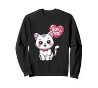 Kawaii Cat Soy Into You Juego de Palabras de Comida Sudadera