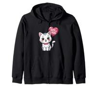 Kawaii Cat Soy Into You Juego de Palabras de Comida Sudadera con Capucha