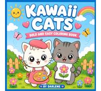 KAWAII CATS: BOLD AND EASY COLORING BOOK (KAWAII WORLD)