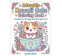 Kawaii Cats Coloring Book for Kids Ages 4-10: Creative Fun for Boys and Girls with Cute, Simple, and Relaxing Anime Style Kitten Coloring Pages