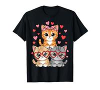 Kawaii Cats Heart Pastel Anime Kitty Love Aesthetic Camiseta