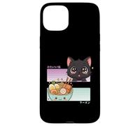 Kawaii Chibi Cat Ramen Anime Manga Japonés Otaku Carcasa para iPhone 15 Plus