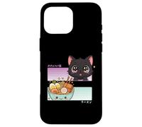 Kawaii Chibi Cat Ramen Anime Manga Japonés Otaku Carcasa para iPhone 16 Pro Max