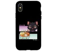 Kawaii Chibi Cat Ramen Anime Manga Japonés Otaku Carcasa para iPhone X/XS