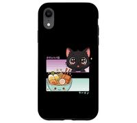 Kawaii Chibi Cat Ramen Anime Manga Japonés Otaku Carcasa para iPhone XR