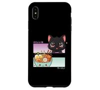 Kawaii Chibi Cat Ramen Anime Manga Japonés Otaku Carcasa para iPhone XS Max