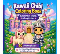 Kawaii Chibi Coloring Book: Cute Fantasy Knights, Castles & Cozy Adventures for Kids, Teens and Adults: 40 Coloring Pages with Cozy Castles, Pony Friends, Magical Kingdoms and Relaxing Fantasy Art