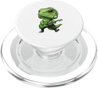 Kawaii Chibi Divertido Iguana Guitarrista Rocker PopSockets PopGrip para MagSafe
