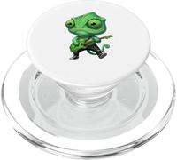 Kawaii Chibi Funny Camaleón Guitarrista Rocker PopSockets PopGrip para MagSafe