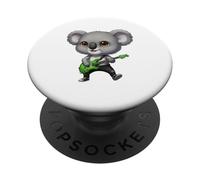 Kawaii Chibi Funny Koala Guitarrista Rocker PopSockets PopGrip Adhesivo