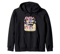 Kawaii Chibi Pascua Chillin con My KPOP Girlies Bunny Girls Sudadera con Capucha