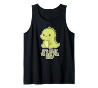 Kawaii Chibi T-Rex- Está bien pedir ayuda para la salud mental Camiseta sin Mangas