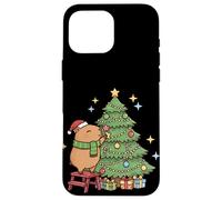 Kawaii Christmas Capybara Decorating The Tree Carcasa para iPhone 16 Pro MAX