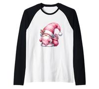 Kawaii Christmas GNOME For Girls and Women Cute Xmas Gnomie Camiseta Manga Raglan