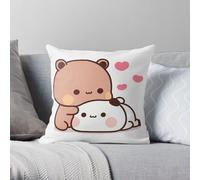 Kawaii - Cojín decorativo de animé Bubu & Dudu, bonito cojín de dibujos animados para habitación de los niños y decoración del hogar, dormitorio, sofá cama, funda de almohada de moda (I, 60 x 60 cm)