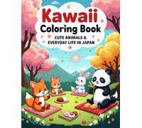 Kawaii Coloring Book: Cute Animals & Everyday Life in Japan: Relaxing Japanese-Inspired Kawaii Scenes for Kids, Teens, and Adults