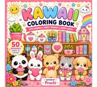 Kawaii Coloring Book: Cute Animals, Sweet Friends & Happy Days | 50 Fun Pages for Children Ages 4-10