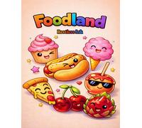 Kawaii Coloring Book Cute Food Land Featuring 100 Adorable Designs for Fun Relaxation and Creative Coloring for Kids and Adults