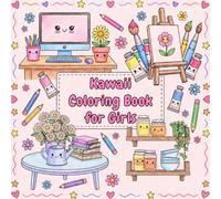 Kawaii Coloring Book for Girls: Cute Spring Rooms, Flowers, and Girly Scenes for Relaxing Creative Coloring Designs for girls Ages 4+