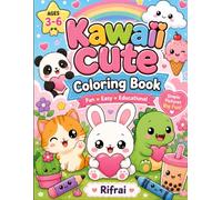 Kawaii Colouring Book for Kids Ages 3-6: Super Cute and Easy Coloring Pages for Toddlers and Preschoolers | Adorable Animals, Food, Toys, and Sweet Characters with Big Bold Designs for Creative Fun