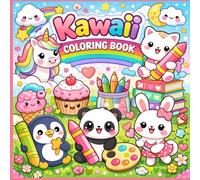 KAWAII COLOURING BOOK: SIMPLE KAWAII DESIGNS WITH THICK LINES FOR STRESS RELIF AND FUN