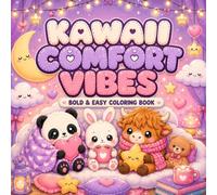 Kawaii Comfort Vibes: Bold & Easy Coloring Book (Kawaii Vibes Coloring Book Series)