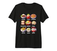 Kawaii Comida Coreana Bulgogi Bibimbap Kimbap Gastronomía Asiática Camiseta Premium
