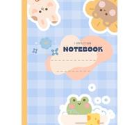 Kawaii Composition Notebook: Cute Bunny & Bear Pastel Aesthetic Journal for School & Writing College Ruled 7.5” x 9.75”