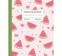 Kawaii Composition Notebook Wide Ruled: Cute Watermelon Aesthetic Writing Journal, Japanese Stationery for School, College, Work