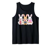 Kawaii Conejos Té con Leche Video Game Gamer Donut Conejo Camiseta sin Mangas
